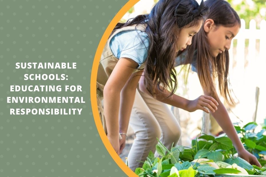 Students participating in an outdoor school garden project promoting sustainability